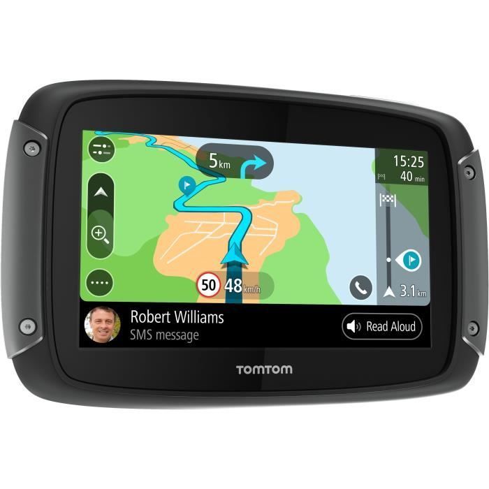 GPS moto TomTom Rider 50 - Cartographie Europe 24 - Wi-Fi intégré - Lecture des messages