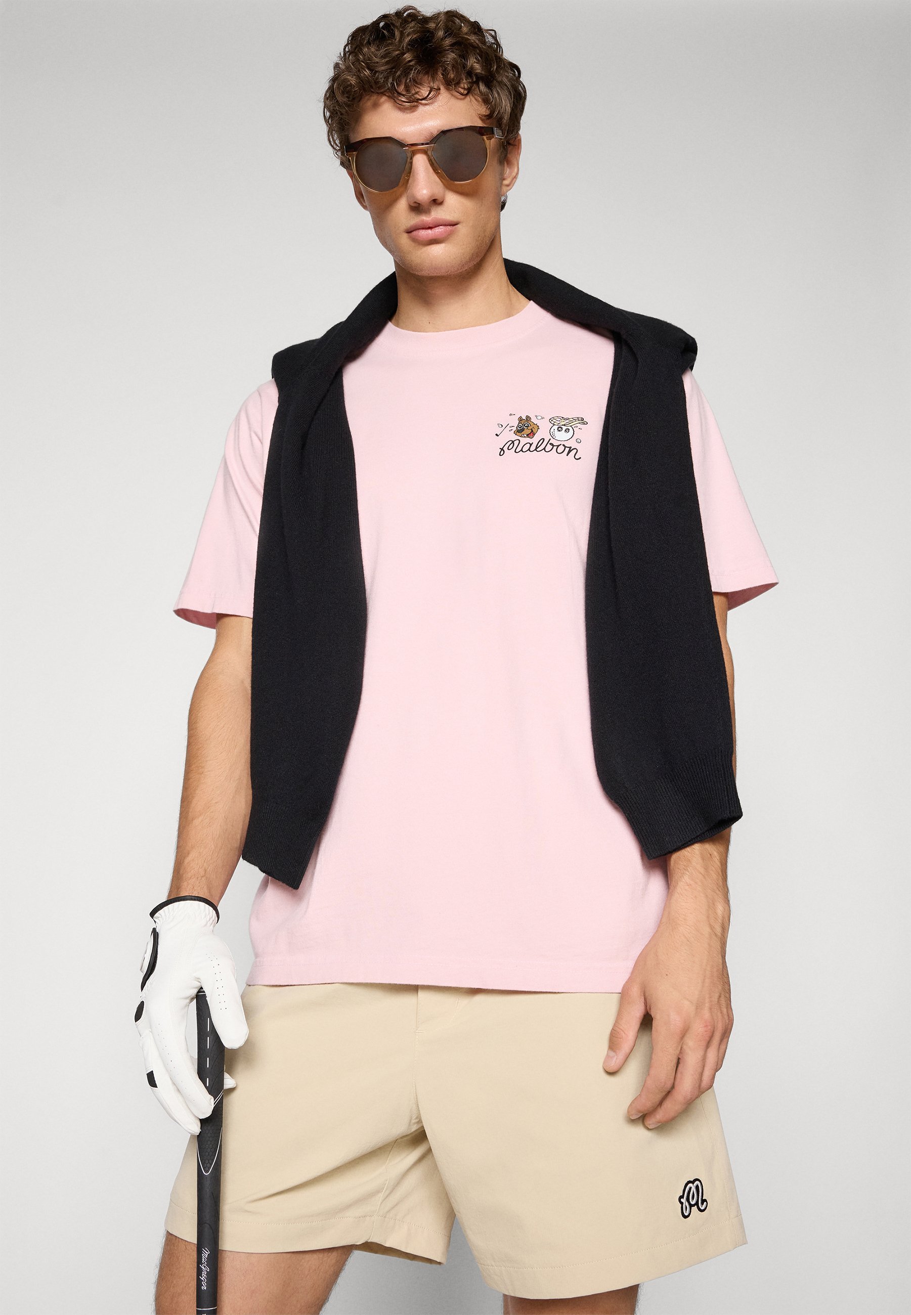 Malbon TWO MAN SCRAMBLE - T-shirt met print - roze