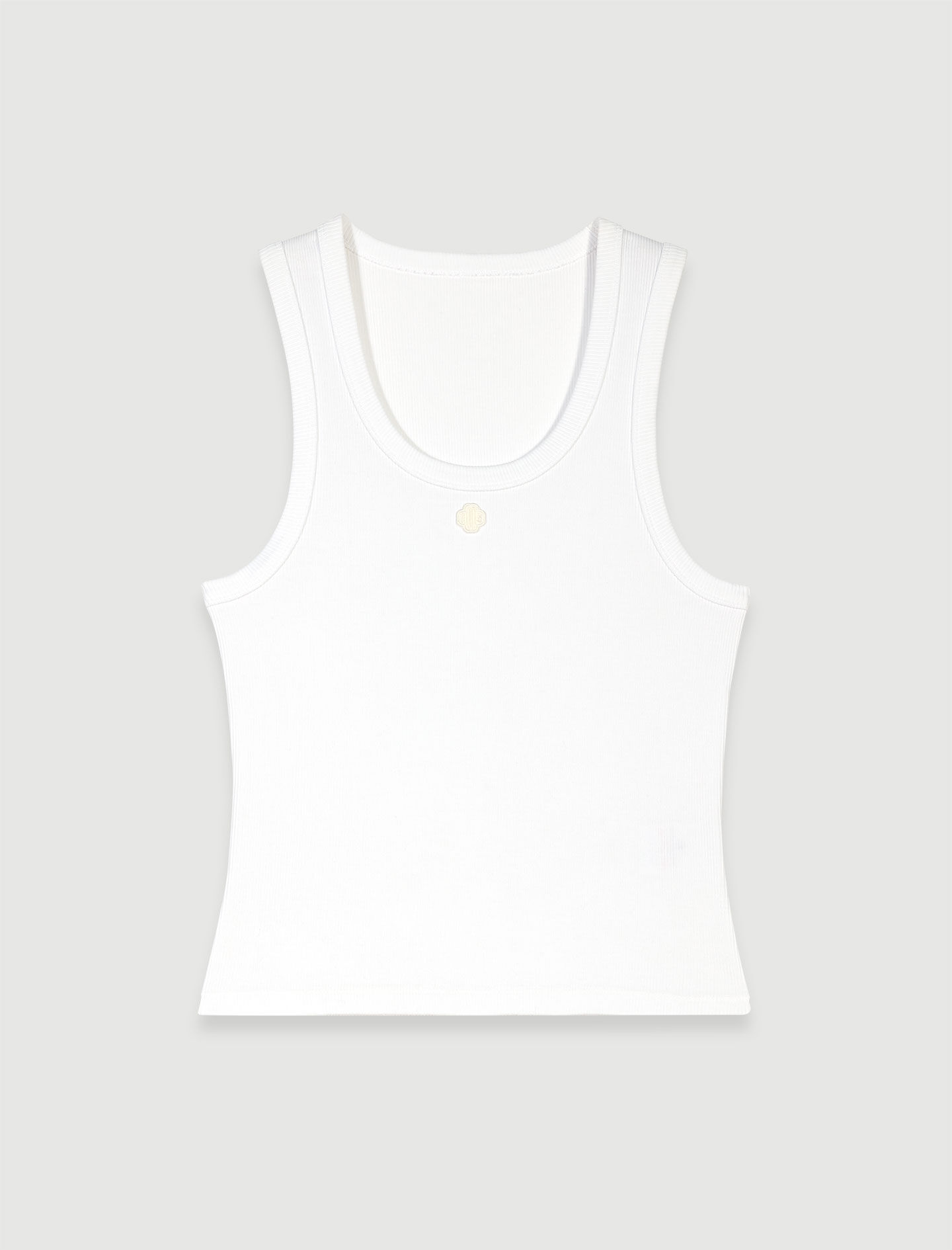 Geribbelde tanktop - Wit