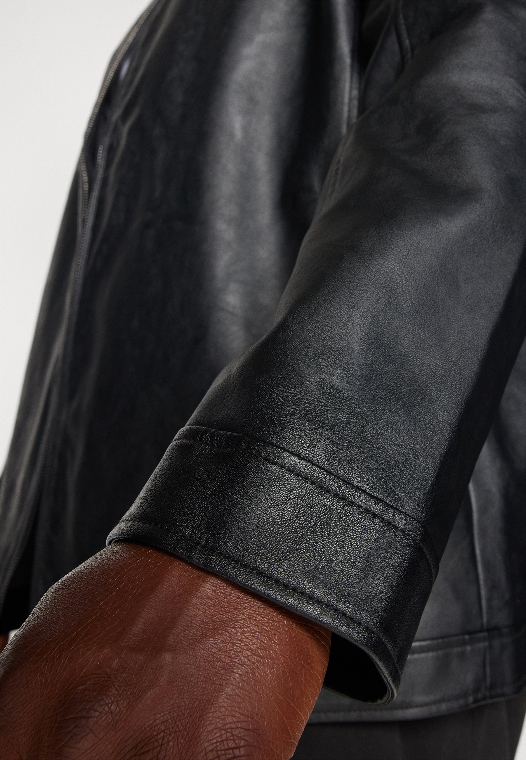 Jack & Jones JJEDYLAN - Kunstlederjacke - schwarz