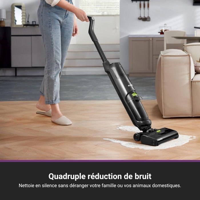 EUREKA NEW400 - Aspirateur Laveur sans Fil pour Sols Durs - Autonettoyant - Aspirateur Laveur Eau et Poussière - Longue Autonomie