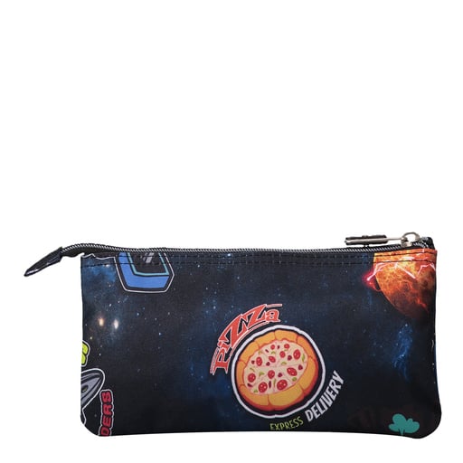  Školský peračník Totto s 3 priehradkami, potlačou galaxie a tabuľou