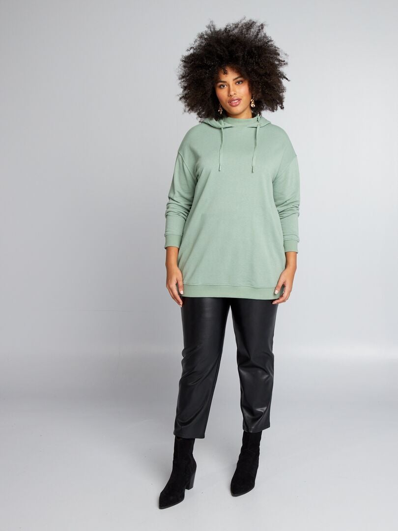 Trui met lange capuchon - GROEN