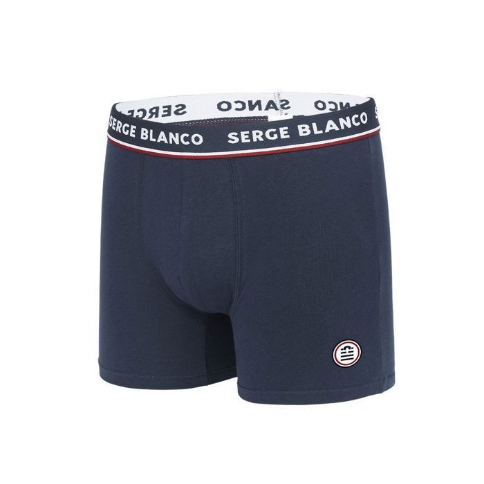 Serge Blanco Men's Boxer Shorts - Black (Pack of 4)