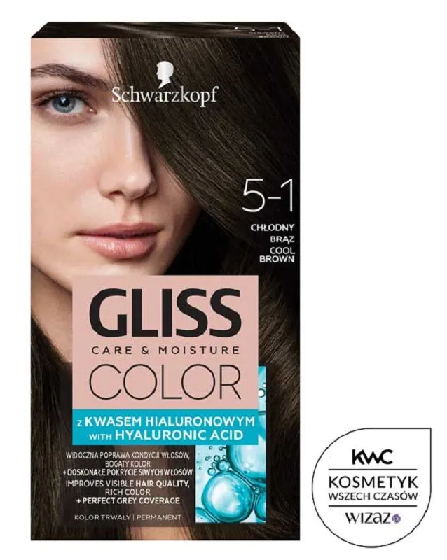 Gliss Color Farba do włosów 5-1 Chłodny Brąz