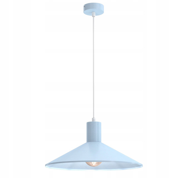 Lampa  wisząca TOSCANA E27 metalowy niebieski klosz daszek