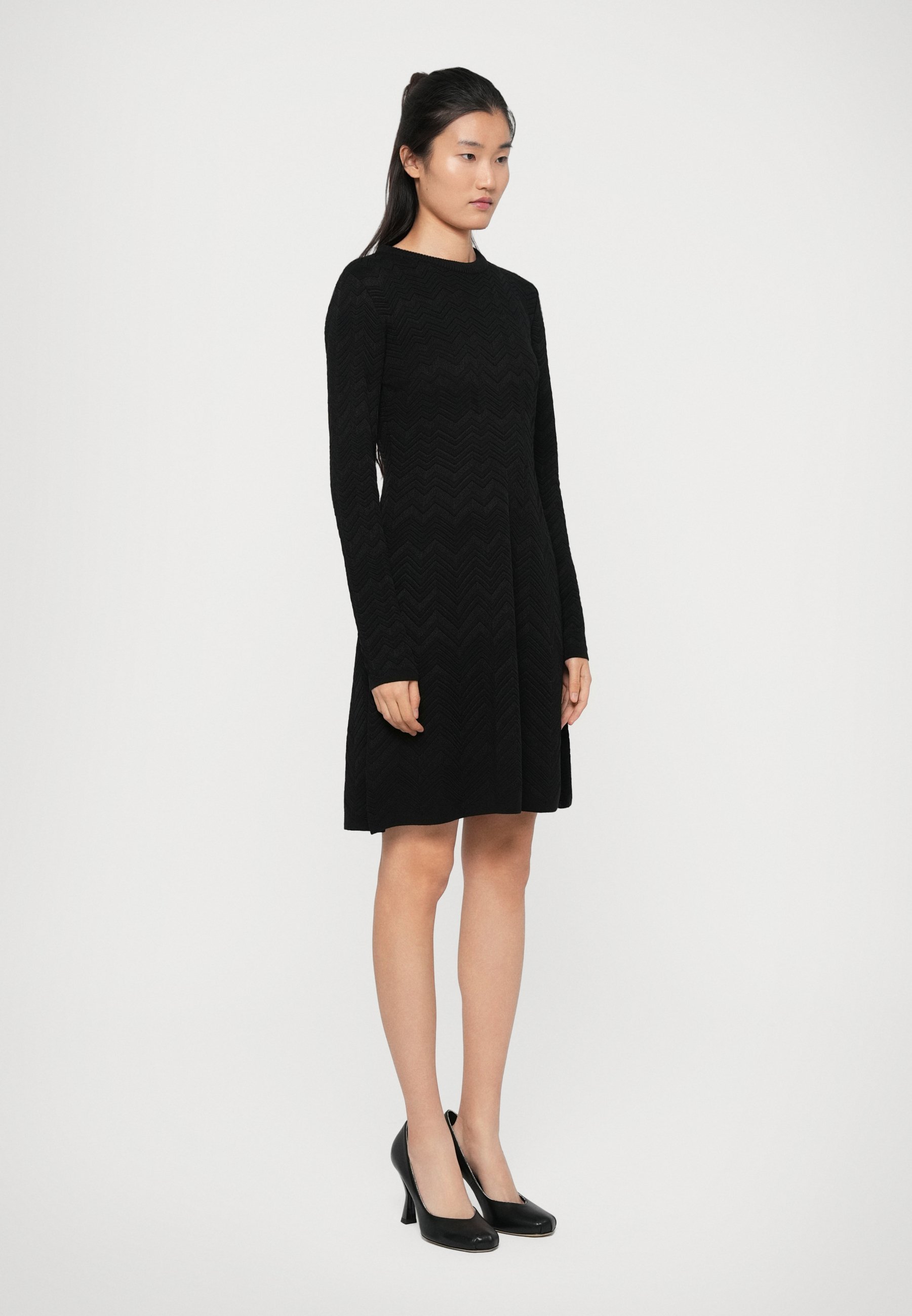 Missoni SHORT DRESS - Rochie tip pulover - culoare uni neagră