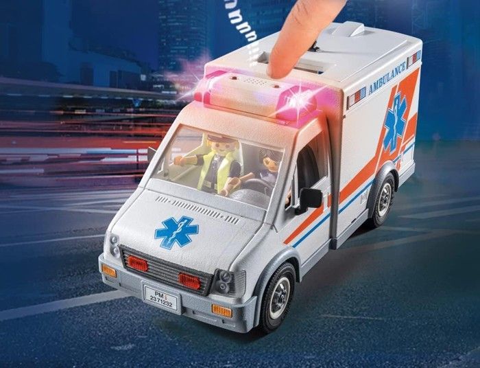 Ambulanza Playmobil CITY Action con persona ferita
