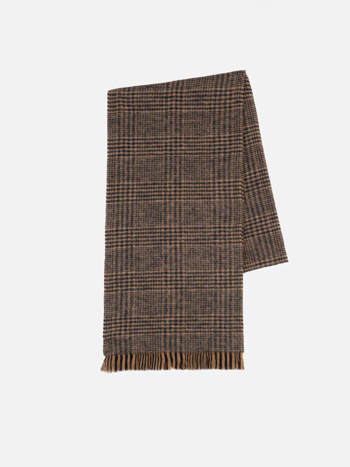 Bufanda tipo manta con estampado Príncipe de Gales y bordado de San Bartolomé