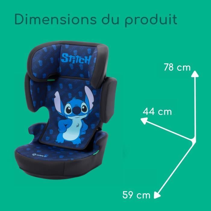 SAFETY 1st Disney© Helia i-Safe i-Size Stitch Car Seat, Group 2/3, 3.5 to 10/12 years, 15-36kg, Classic Stitch