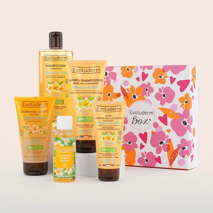 EVOLUDERM - Idyllic Monoï Gift Set - Roséa Box - Ideal gift for Christmas, Birthdays, Mother's Day