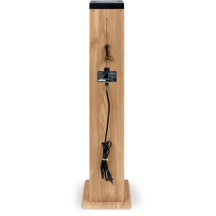 Altavoz de torre THOMSON - Negro/Madera - Bluetooth/CD/USB/SD, 60W, Radio FM, Control remoto, Fuente de alimentación de 230V