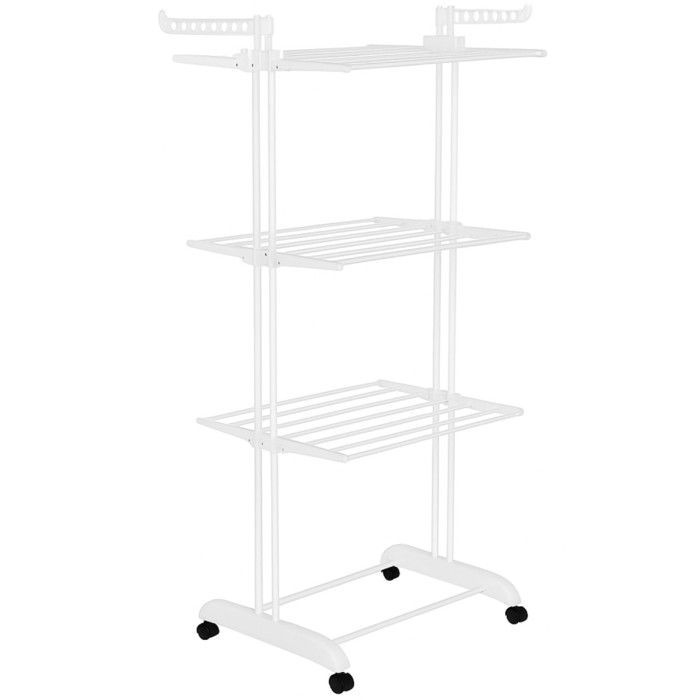 Tendederos para ropa - Promoción de lavandería - Plástico - 120x170 cm - Blanco