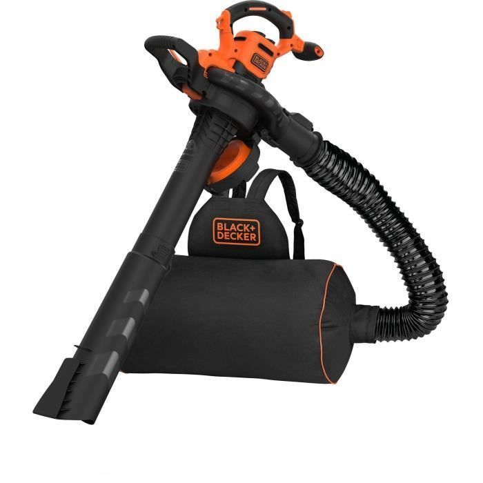BLACK+DECKER stofzuiger met snoer en bladblazer - BEBLV300-QS - 3000 W - 72L opvangzak - Dubbelbuissysteem