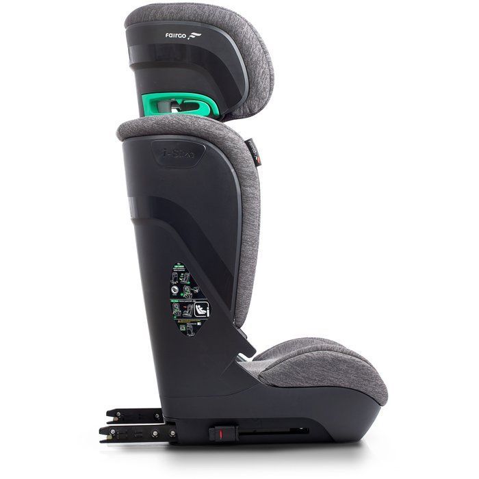 Silla de coche BABYAUTO Colosso - Grupo 2/3 - I-Size - 100/150 cm - Isofix - 11 posiciones de altura del reposacabezas - Gris