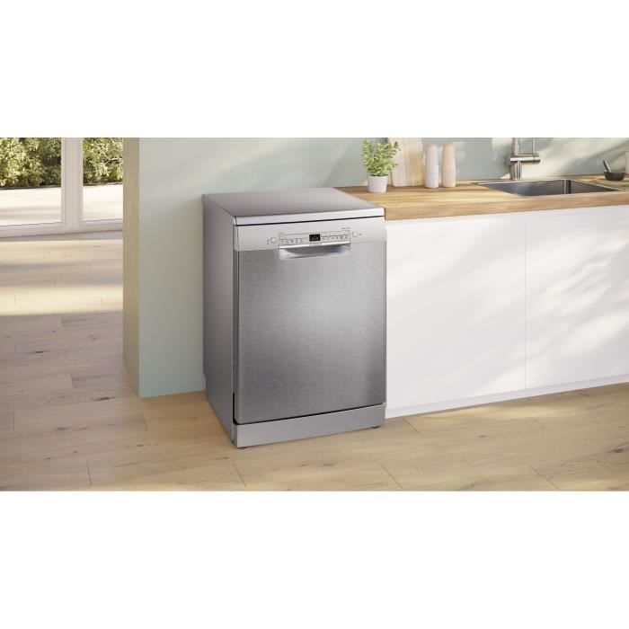 BOSCH SMS2HVI02E SER2 Vrijstaande vaatwasser - 14 couverts - Inductie - 60 cm breed - 46 dB - Besteklade - Geborsteld staal