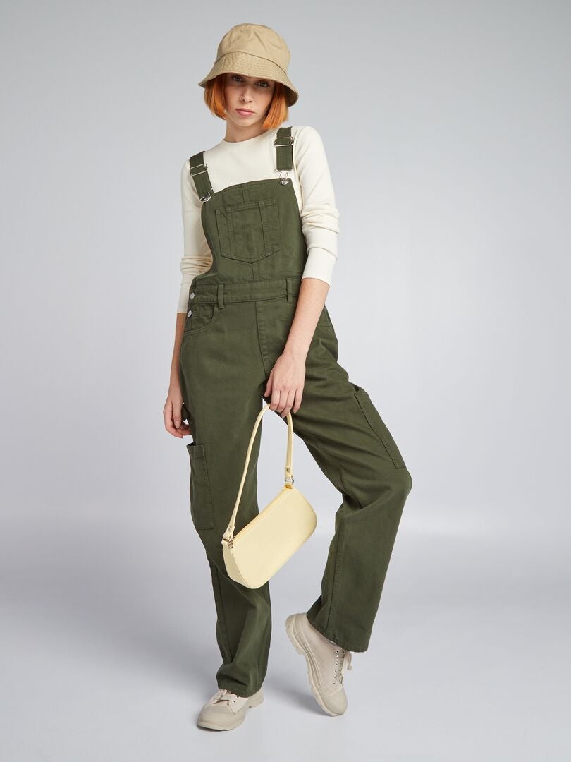 Peto con bolsillos con solapa - VERDE