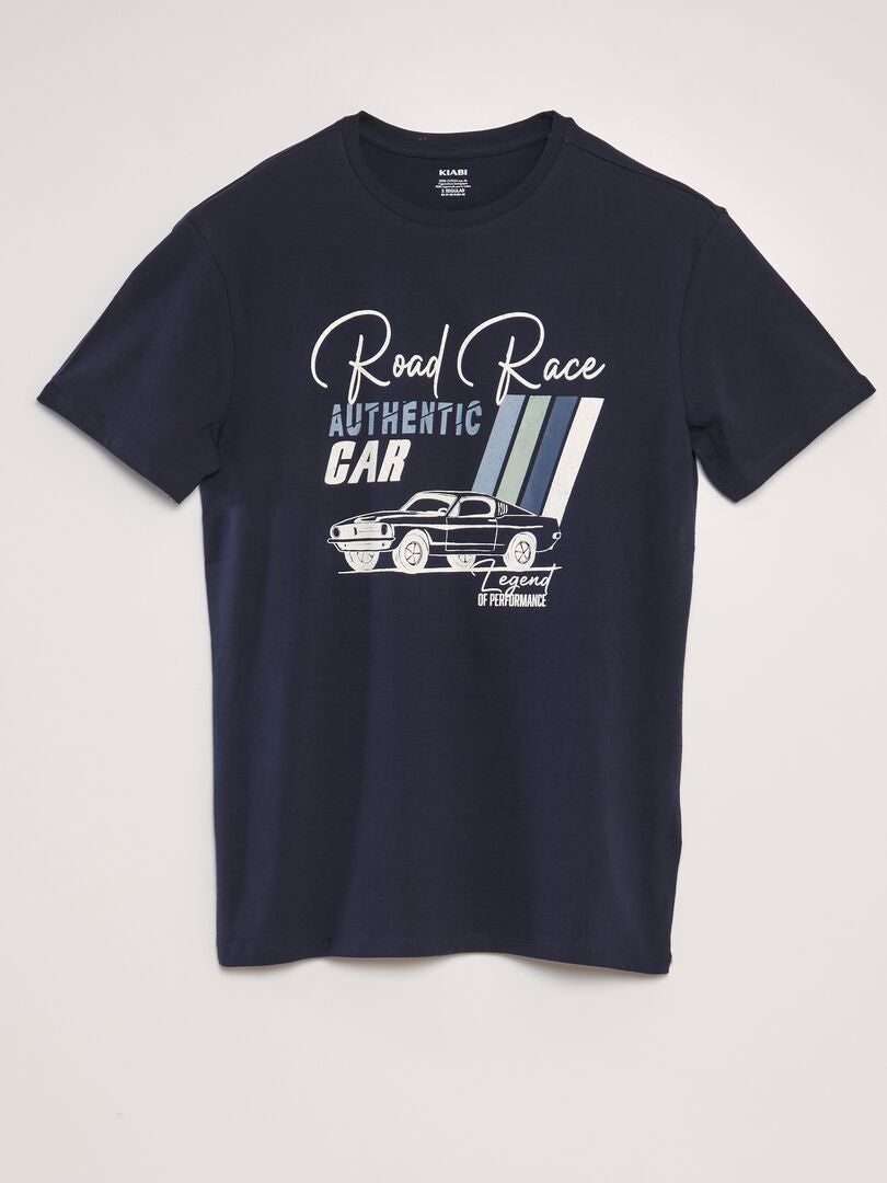 Bedrukt T-shirt - BLAUW