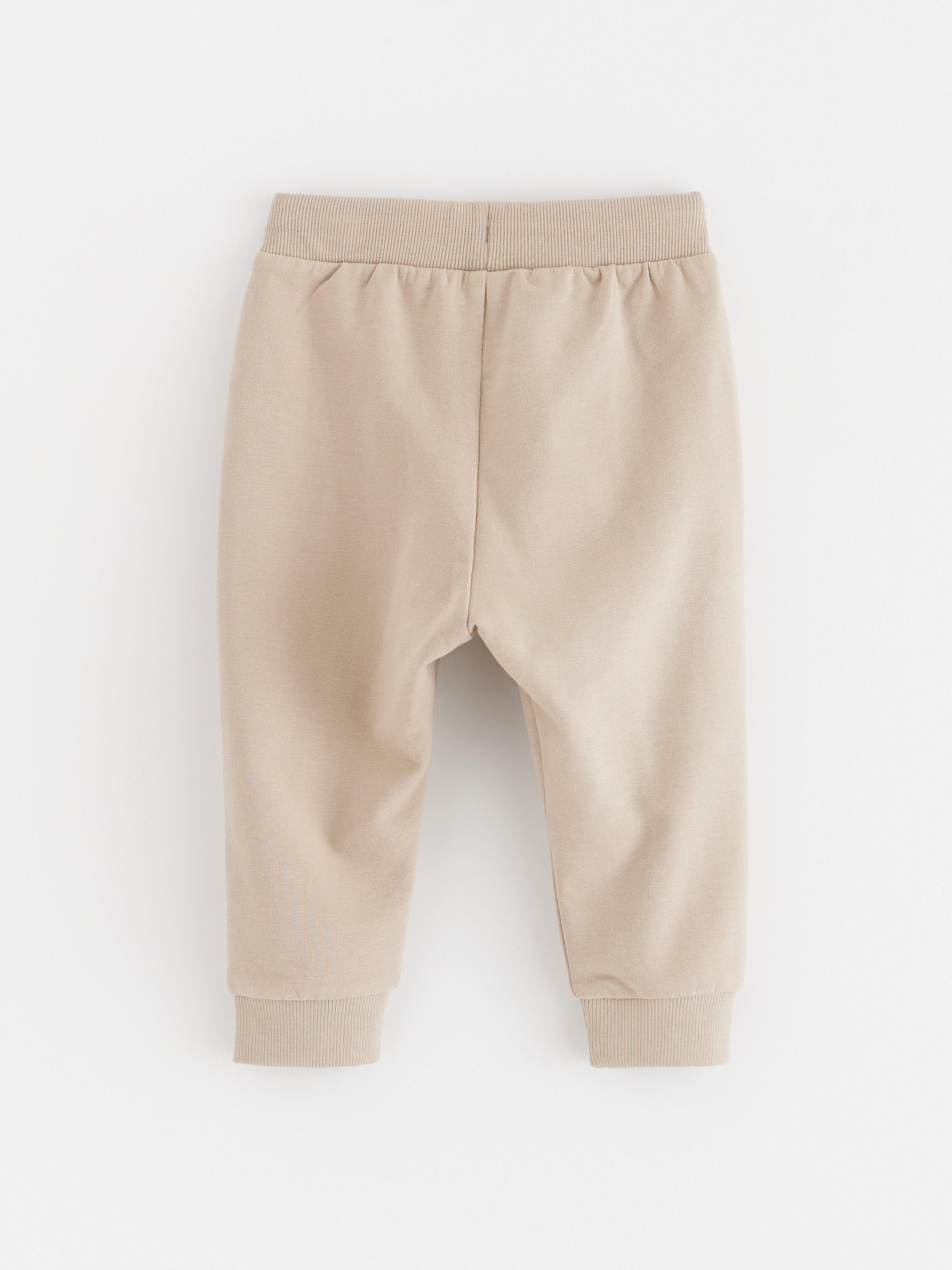 Tepláky s kartáčovanou vnitřní stranou Dusty Beige