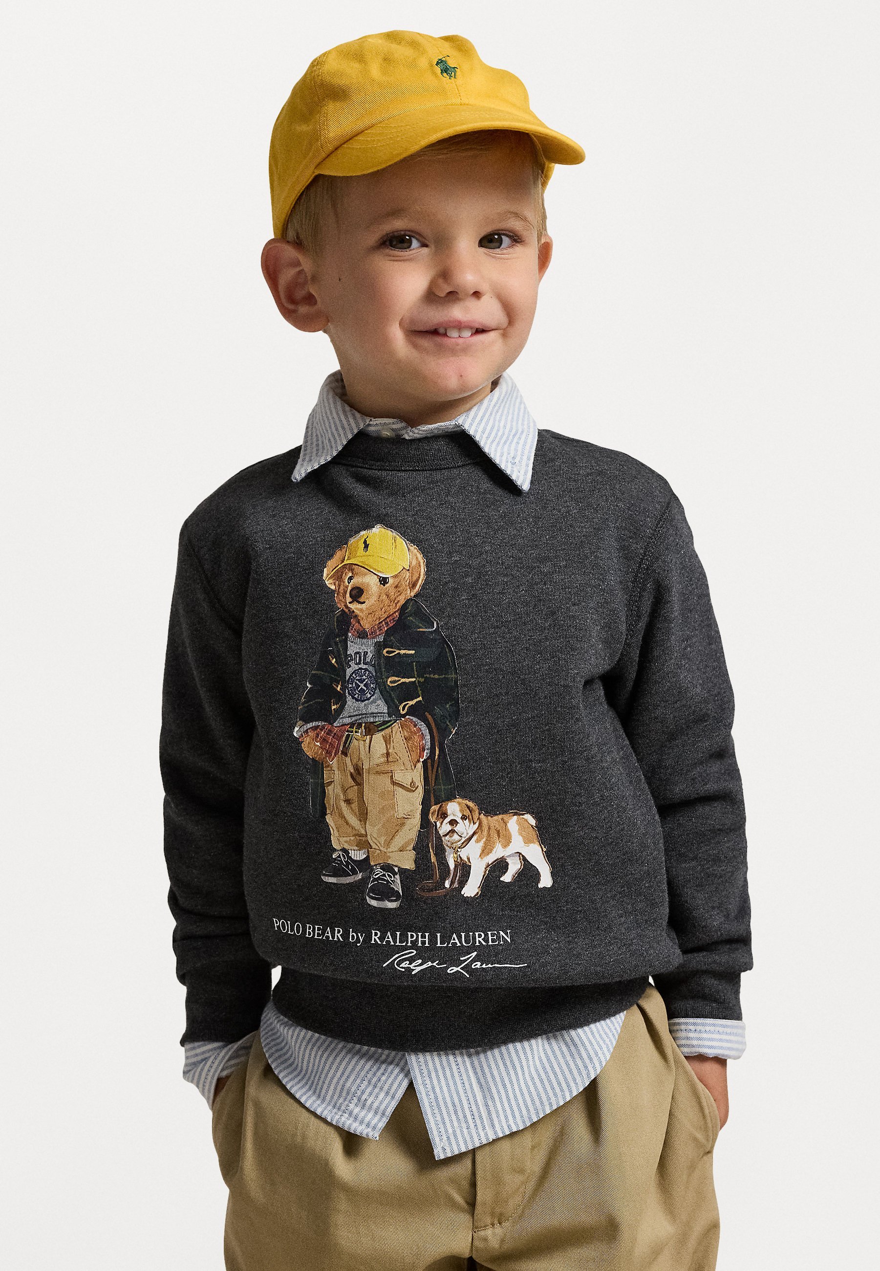 Polo Ralph Lauren POLO BEAR GEHARDE SWEATSHIRT UNISEX - Sweatshirt - Windsor Heather