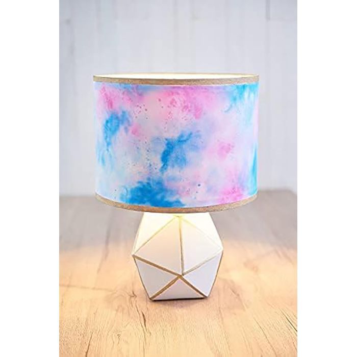 Ronde lampenkap, 25 cm diameter, 18 cm hoogte, 100% polyester, geschikt voor tafel- of hanglampen.