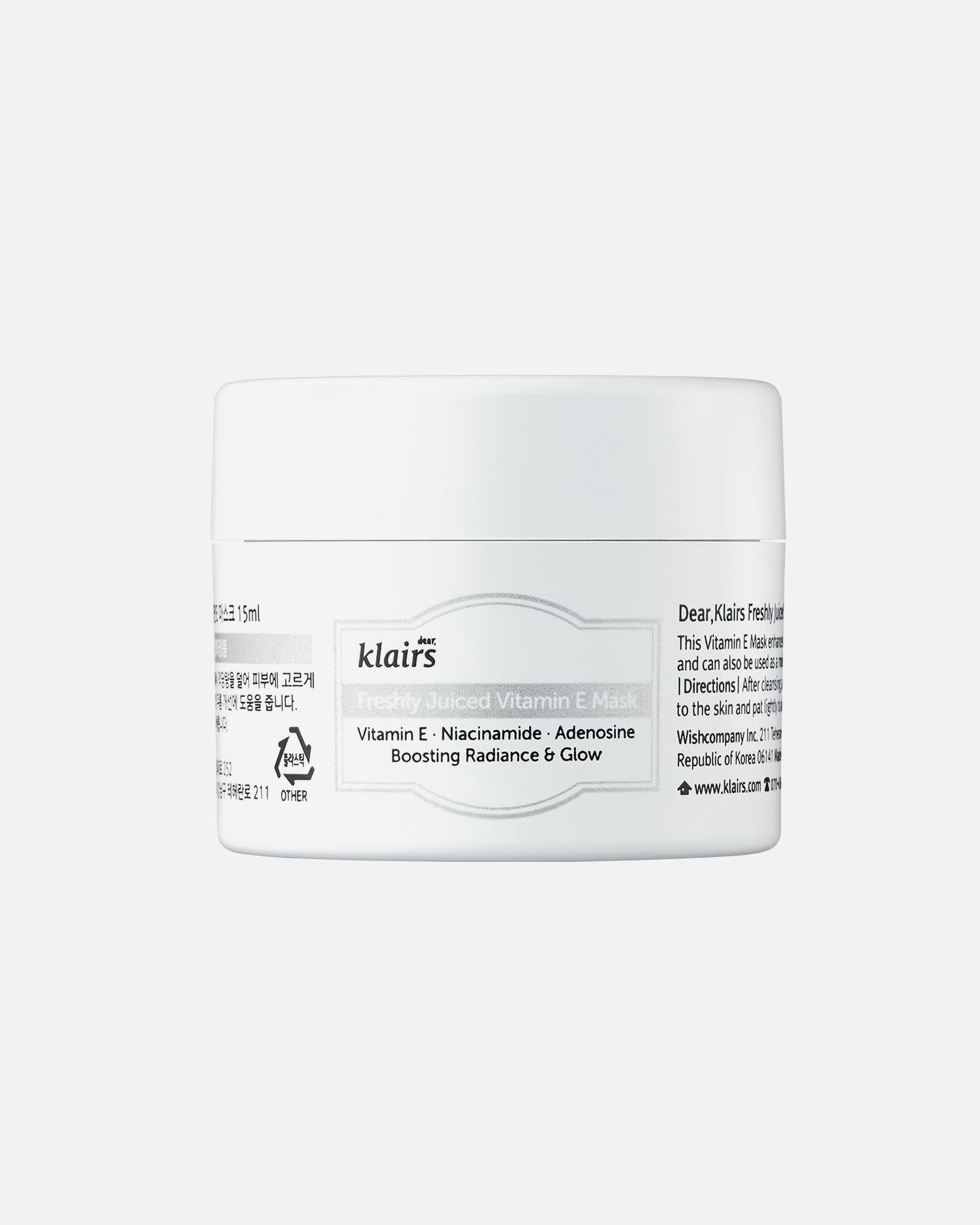 Dear Klairs Feuchtigkeitsmaske, Dear Klairs Vitamin-E-Maske mit frischem Saft – 90 ml