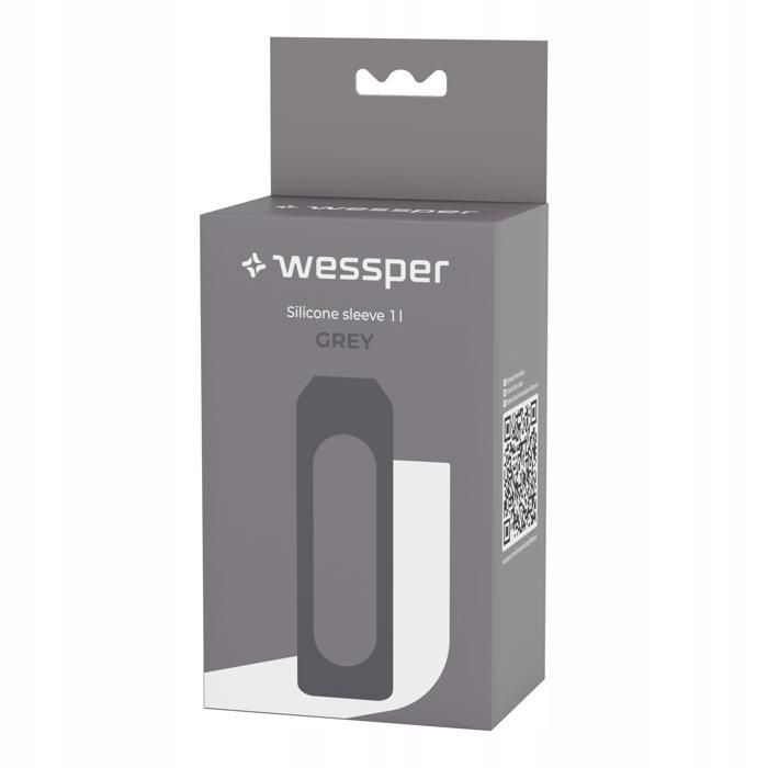 Silicone sleeve for Wessper B1 BOROSILICATE 1L glass bottle - Grey