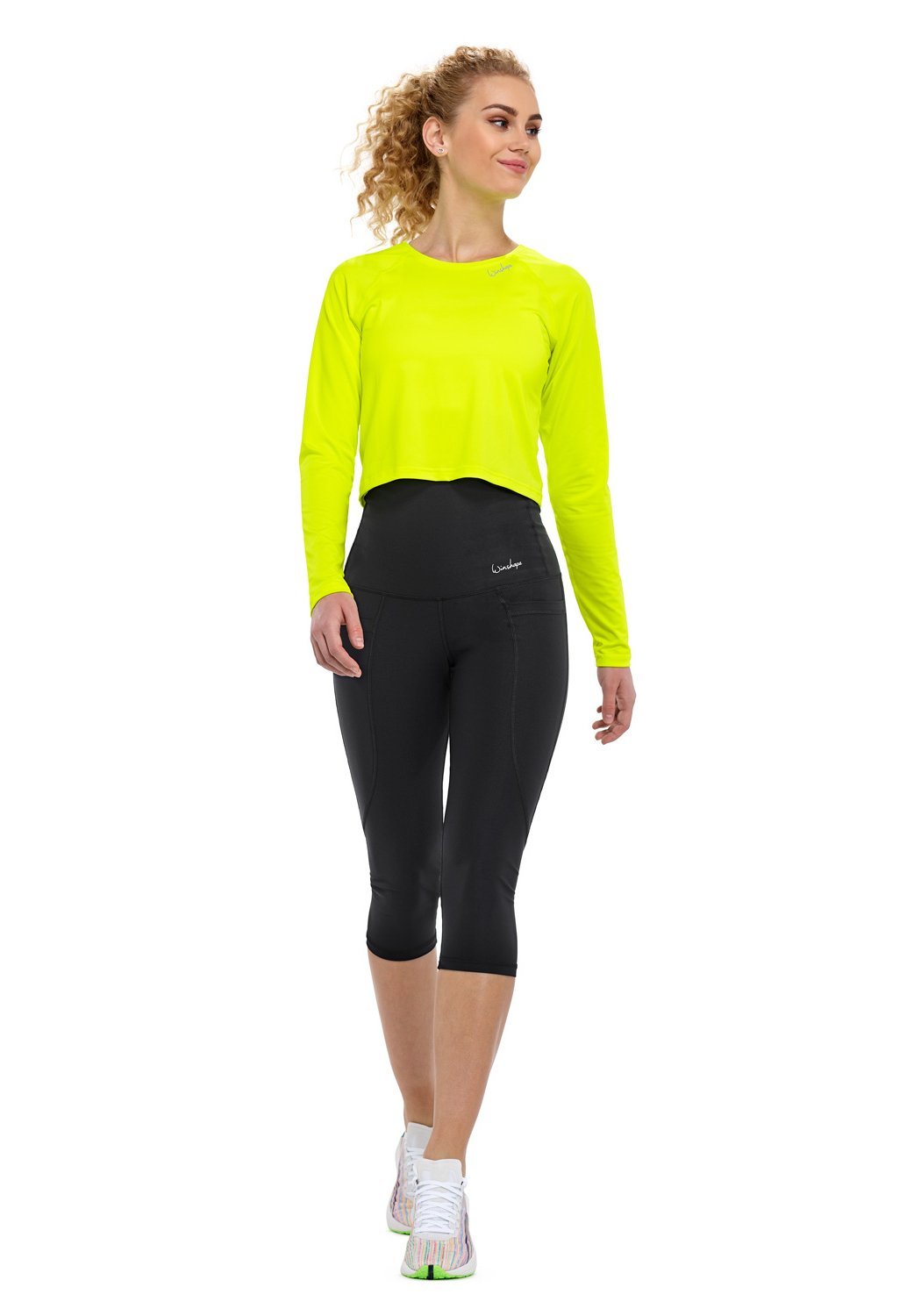Winshape FUNCTIONAL POWER - 3/4 sportovní kalhoty - černé