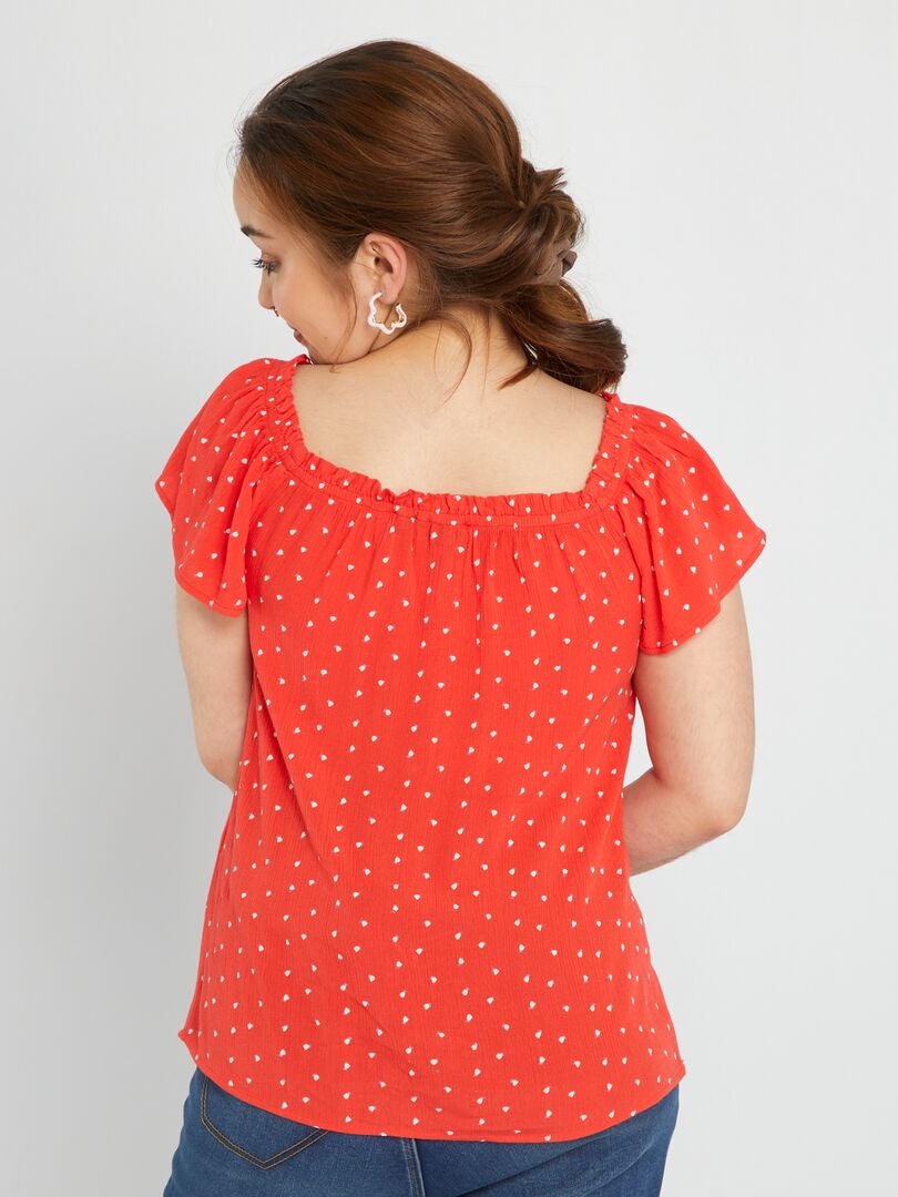 Blusa estampada - So Easy - ROJO