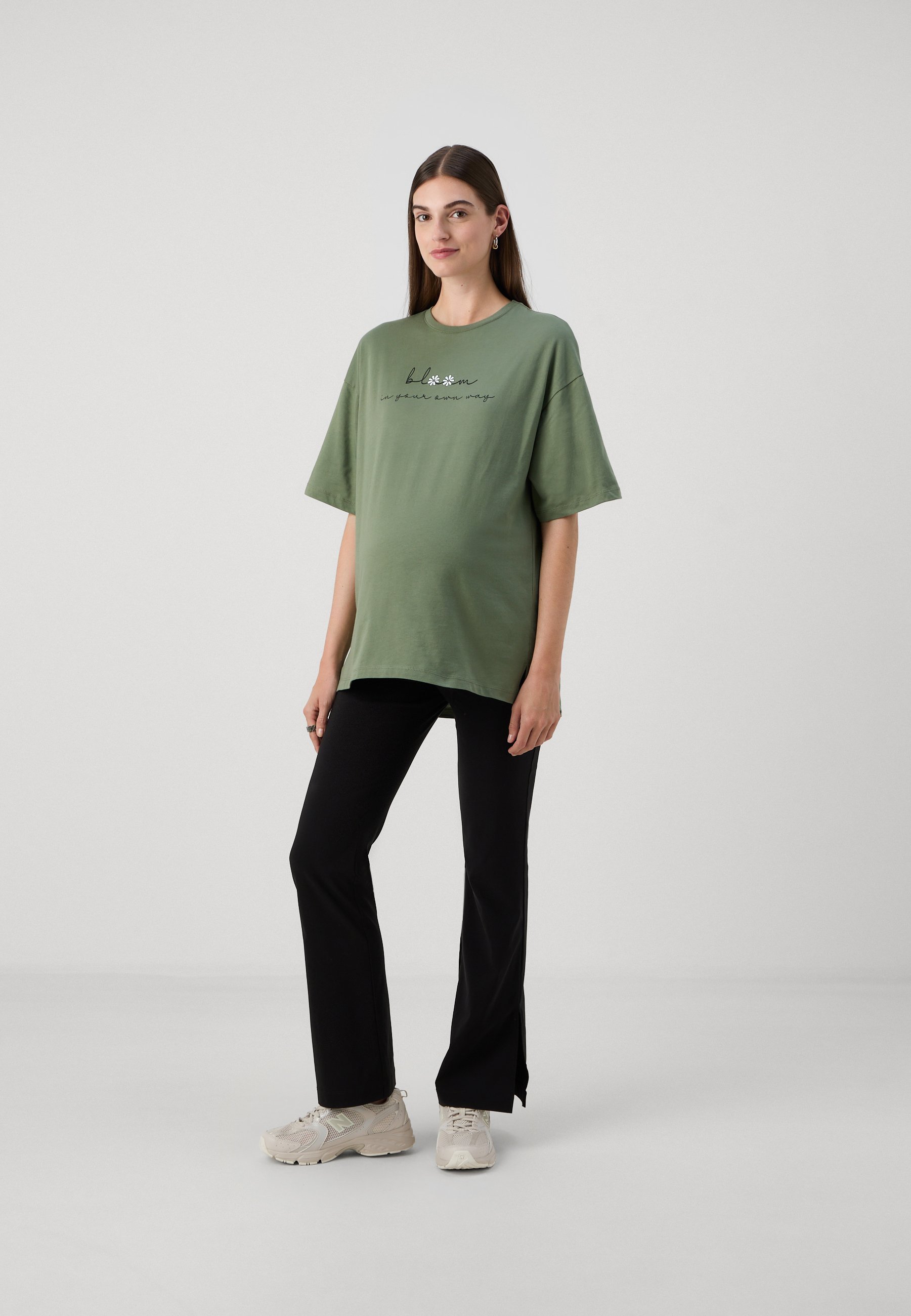 T-shirt premaman Even&Odd con stampa - verde