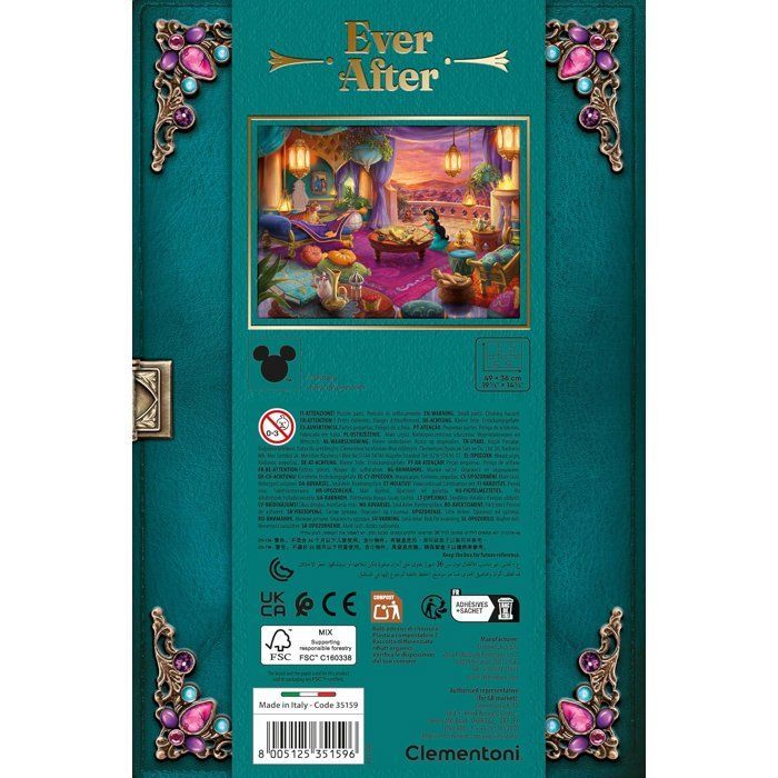 CLEMENTONI - Ever After - Rompecabezas de 500 piezas - Princesas Disney - Cenicienta