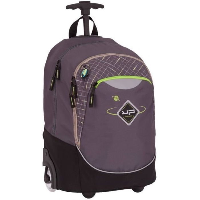 Wheeled backpack - BODYPACK - Grey Comet - Recycled fabric - Primary - Back