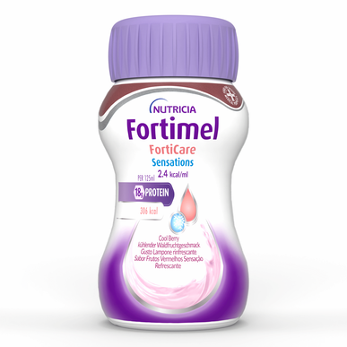 Fortimel Forticare Sensations Cool Berry Nutritional Food Røde Frukter 4 x 125 ml