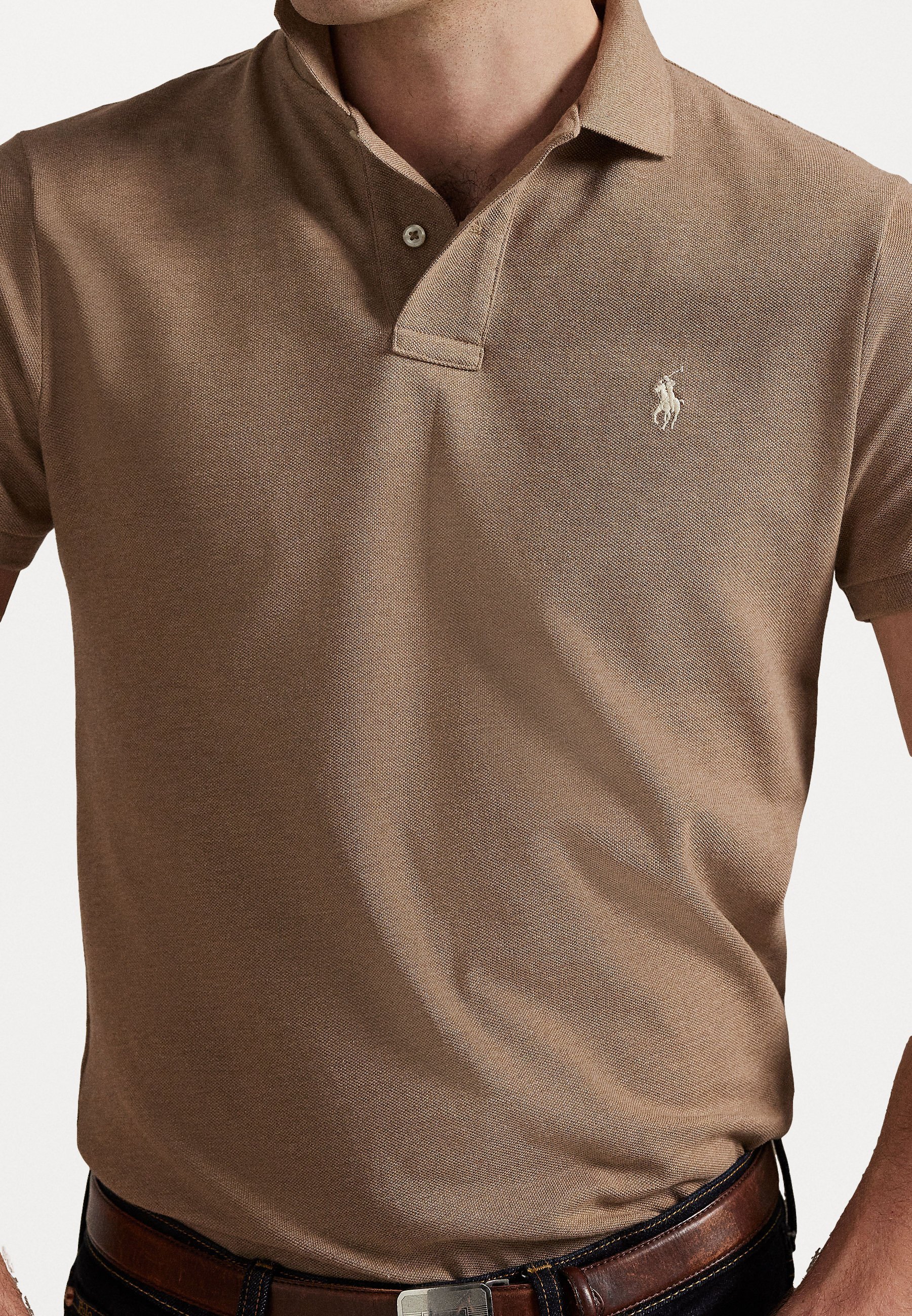 Polo Ralph Lauren THE ICONIC MESH POLO SHIRT - Poloskjorter - italian heatherPolo Ralph Lauren
