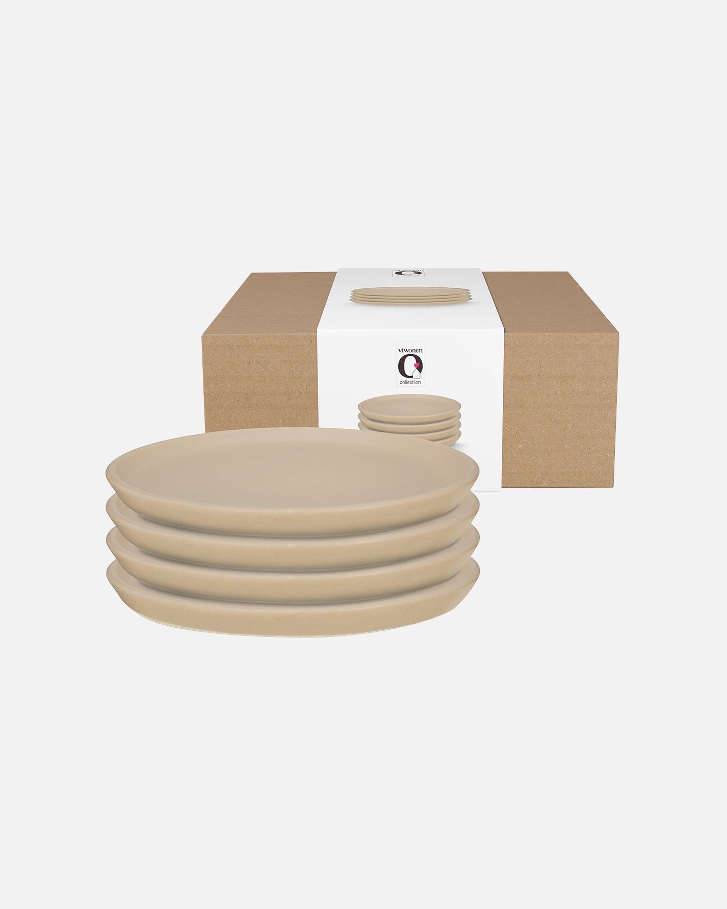 vtwonen tanjuri za doručak 17 cm (set od 4) – Sivi
