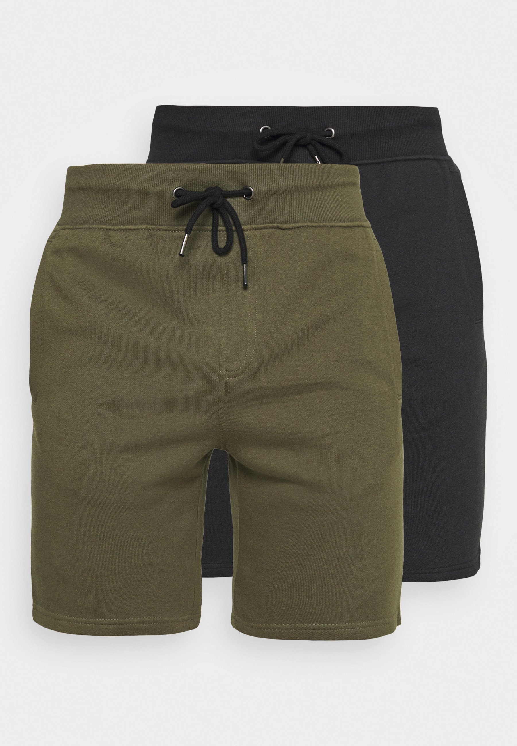 Confezione da 2 pantaloncini Pier One - nero/verde oliva