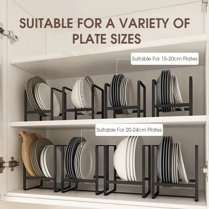 4/2/1 pièces - Rangement pour assiettes de cuisine, égouttoir à vaisselle de comptoir, tiroir, séparateur d'assiettes, égouttoir à plusieurs niveaux