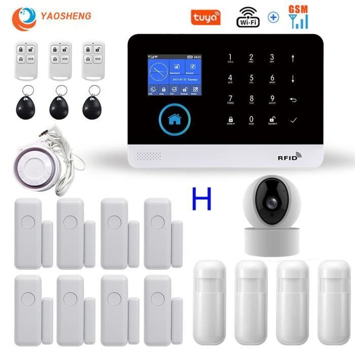 Sistema de alarma de seguridad - RUMOCOVO - Versión 2 - WiFi GSM - Detector de movimiento - 100 zonas