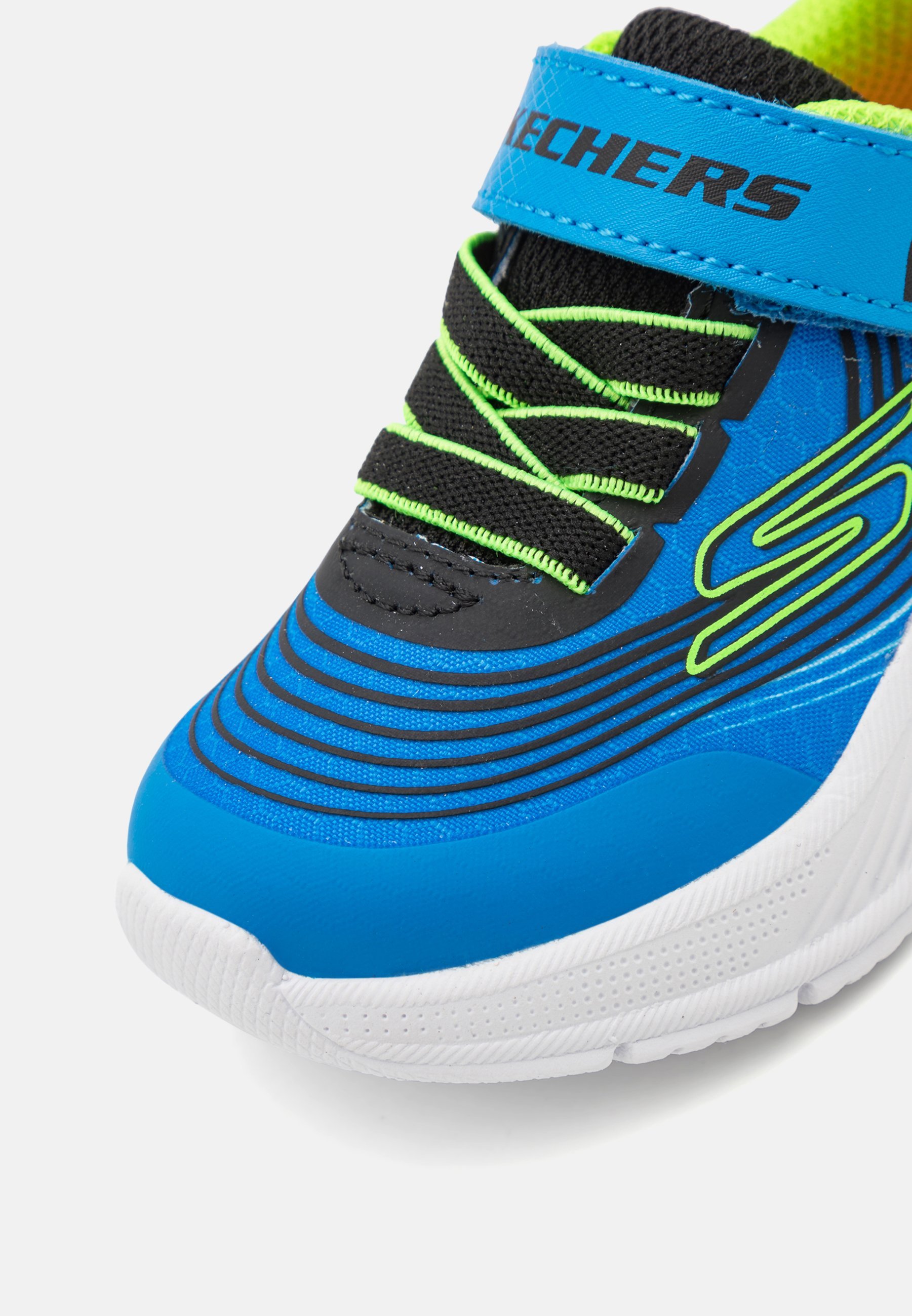 Skechers MICROSPEC ADVANCE - Sneakers - blauw/limoengroen/oranje/zwart