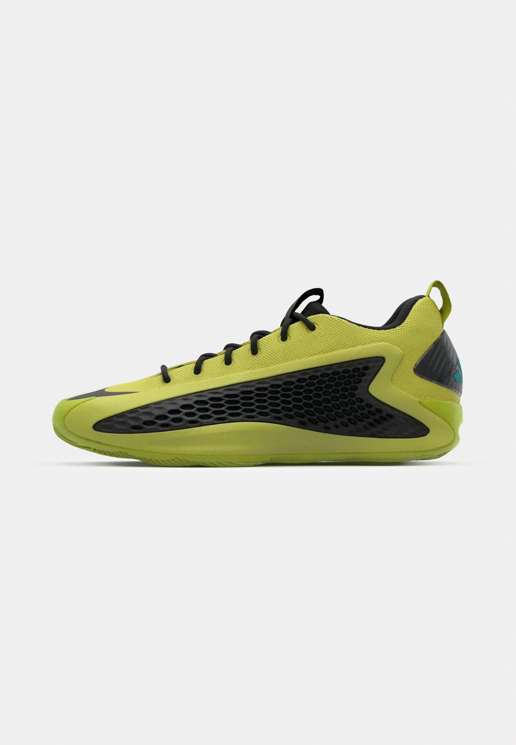 adidas Performance ANTHONY EDWARDS 1 LOW - Basketbalschoenen - tweedehands, limoengroen/kernzwart/pure teal