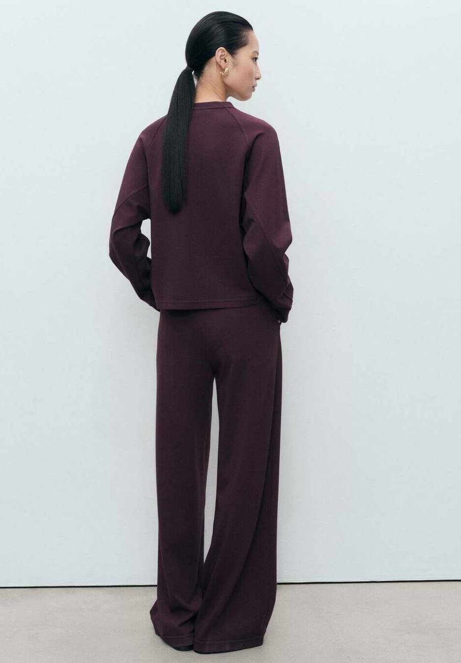 Mango JOGGER WITH ELASTIC WAIST - Pantaloni de trening - bordeaux