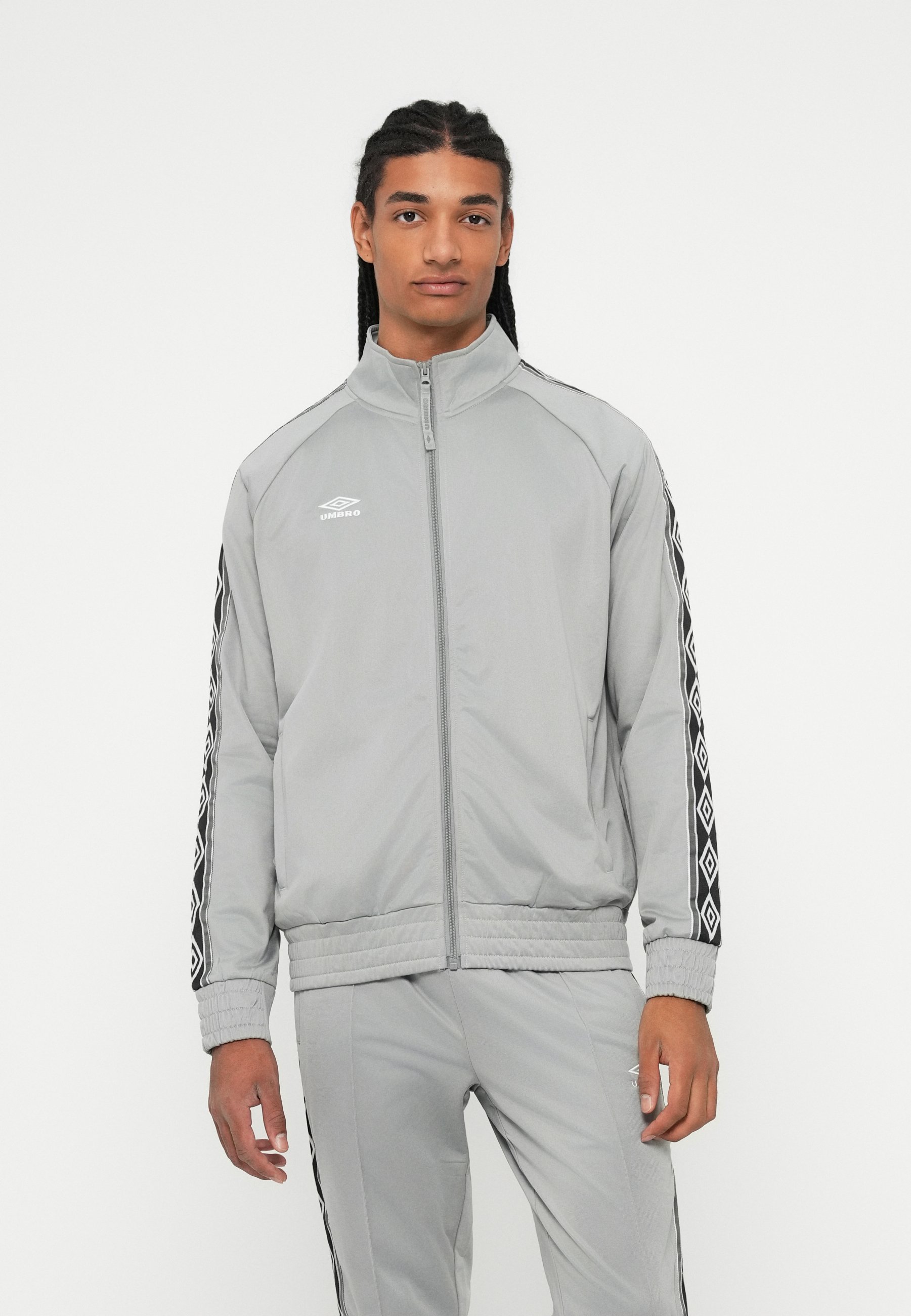 Felpa con zip Umbro TAPED TRACK - grigio opaco