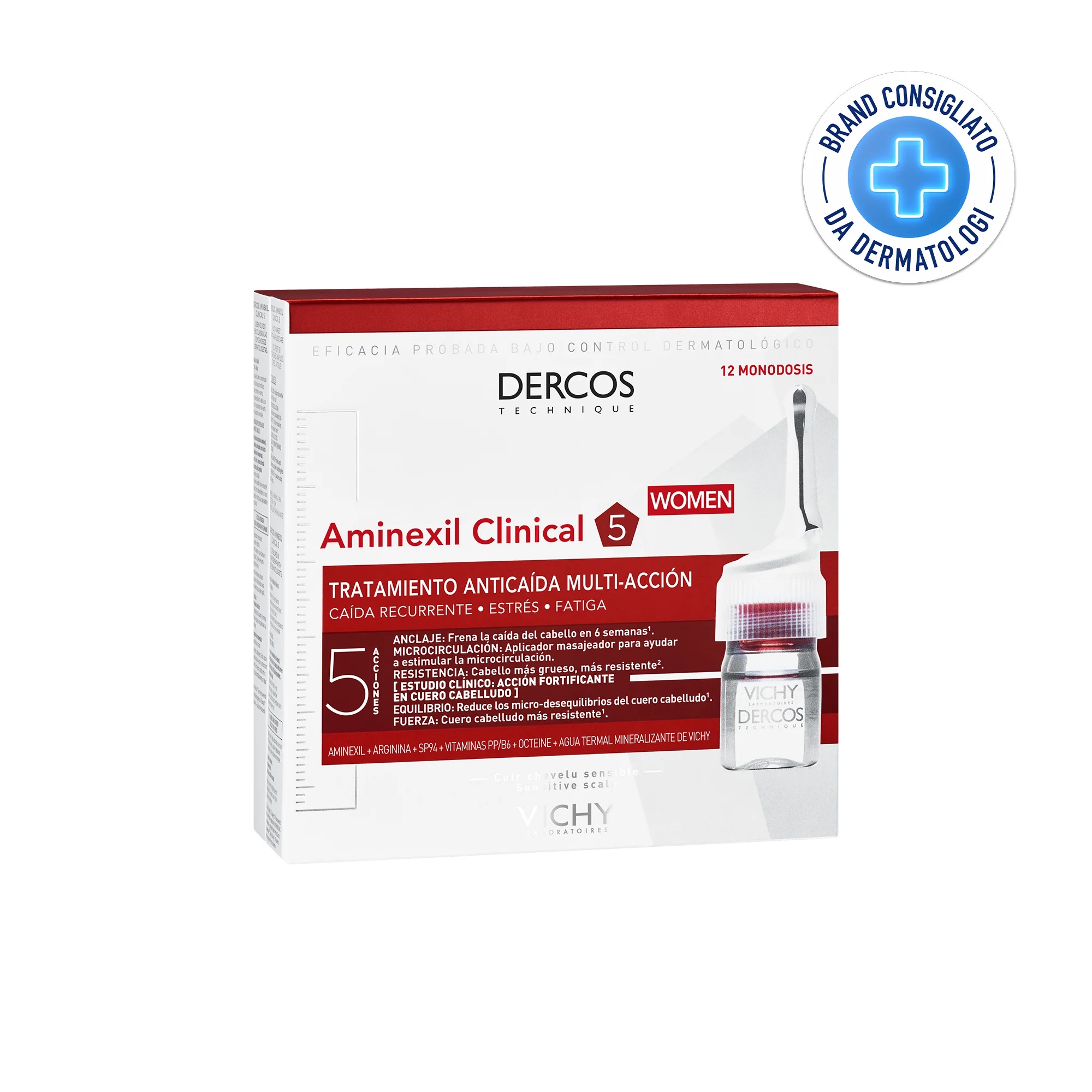 VICHY Vichy Dercos Aminexil Intensive 5 Women 12 ampullen tegen haaruitval