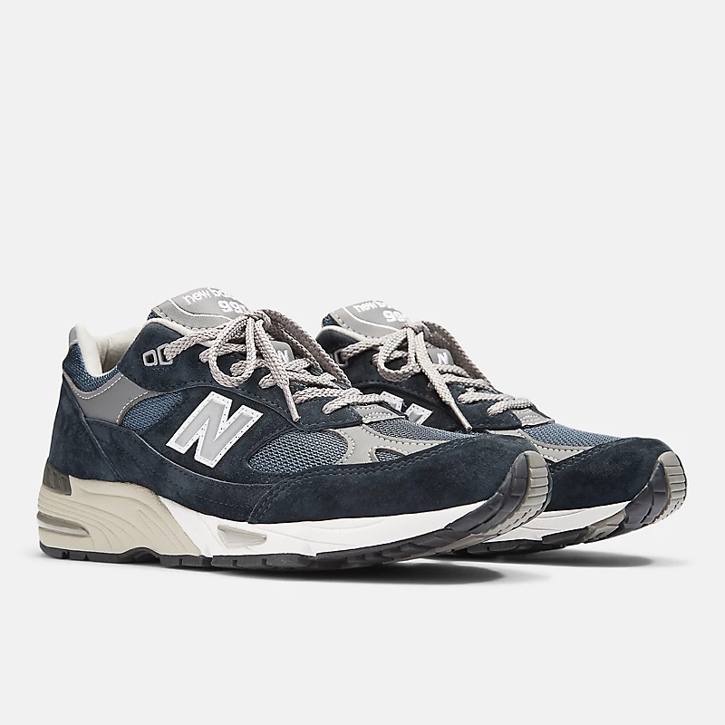 Męskie buty HECHO en el Reino Unido 991v1 – granatowe z szarym