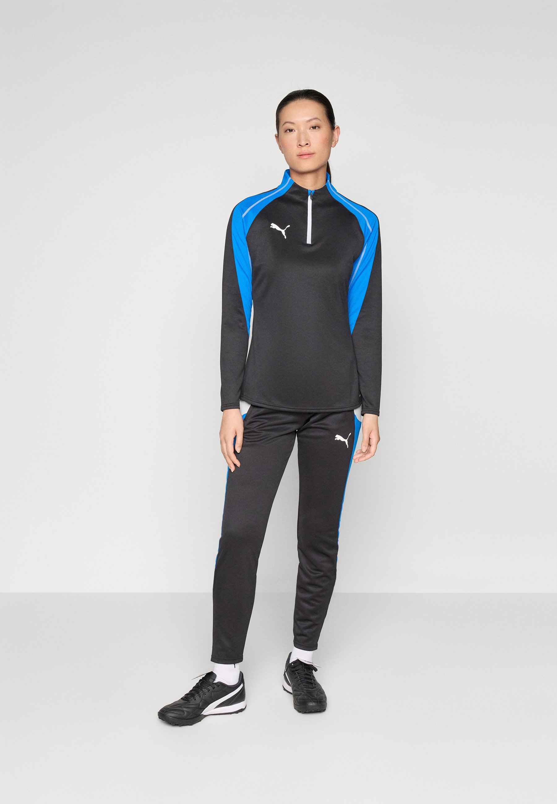 Puma INDIVIDUALBLAZE TRAININGSPANTS - Trainingsbroek - zwart/wit/racing blue