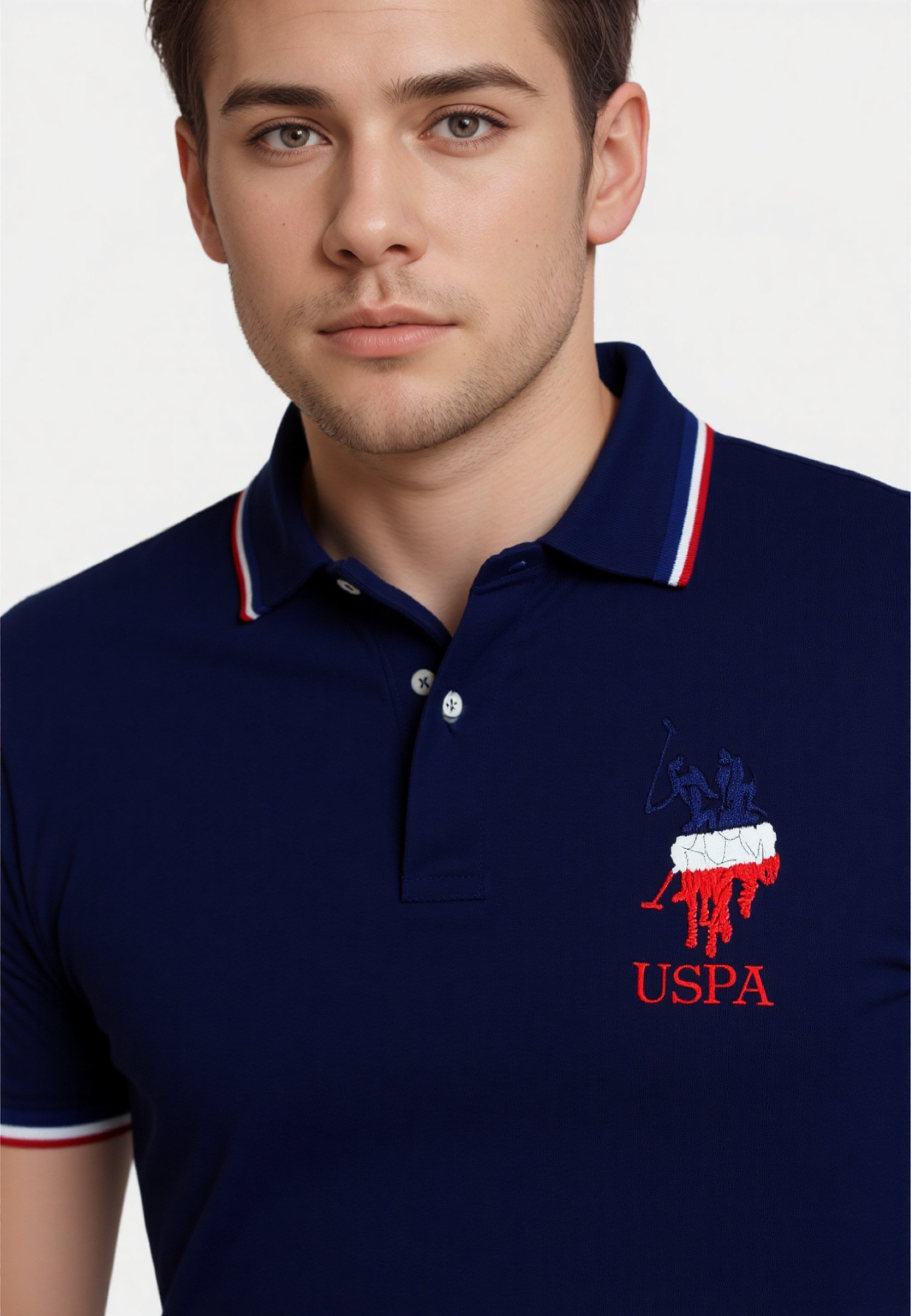 US Polo Assn. TRICOLOUR SHORTSLEEVE - Polo shirt - dunkelblau
