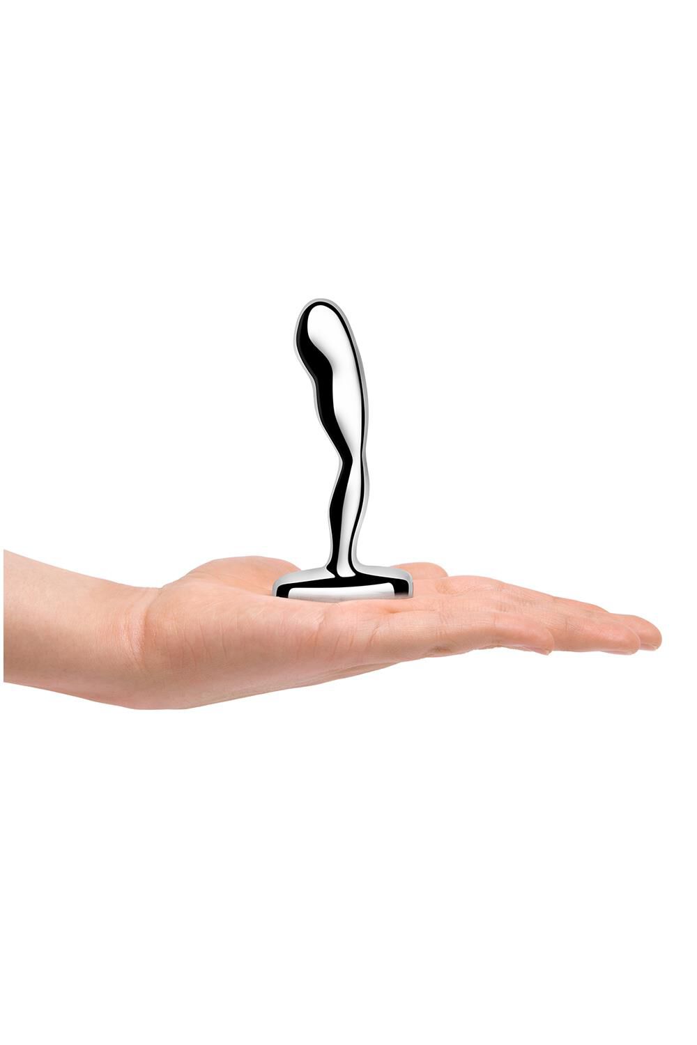 B-Vibe Edelstahl-Prostataplug Silber