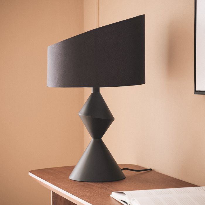 Lampe à Poser Métal Ryhall Noir