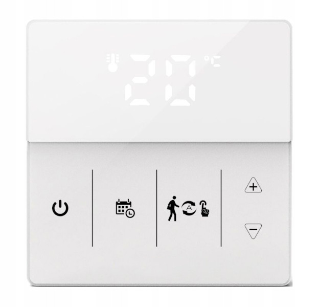 Inteligentny Termostat Obciążalny 16A Podłogówka Biały Tr061 Wifi Tuya