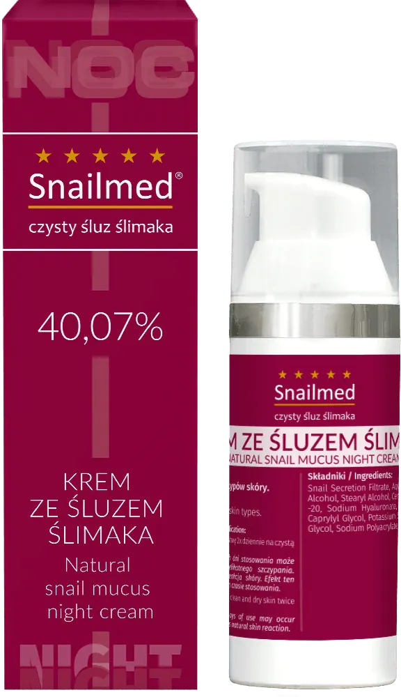 Snailmed Regenerujący krem na noc ze śluzem ślimaka i kwasem hialuronowym